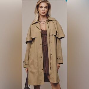 Avec Les Filles NYLON CAPE RAINCOAT/Trench Coat NWT